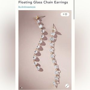 Floating Glass Chain Earrings